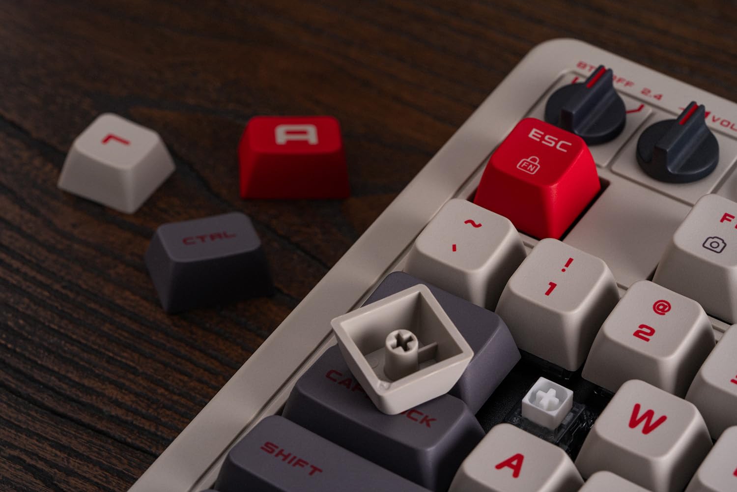 8BitDo Retro 108 Mechanical Keyboard with 108 Keys and Integrated Numpad, Bluetooth/2.4G/USB-C Hot Swappable Wireless Gaming Keyboard for Windows and Android - N Edition