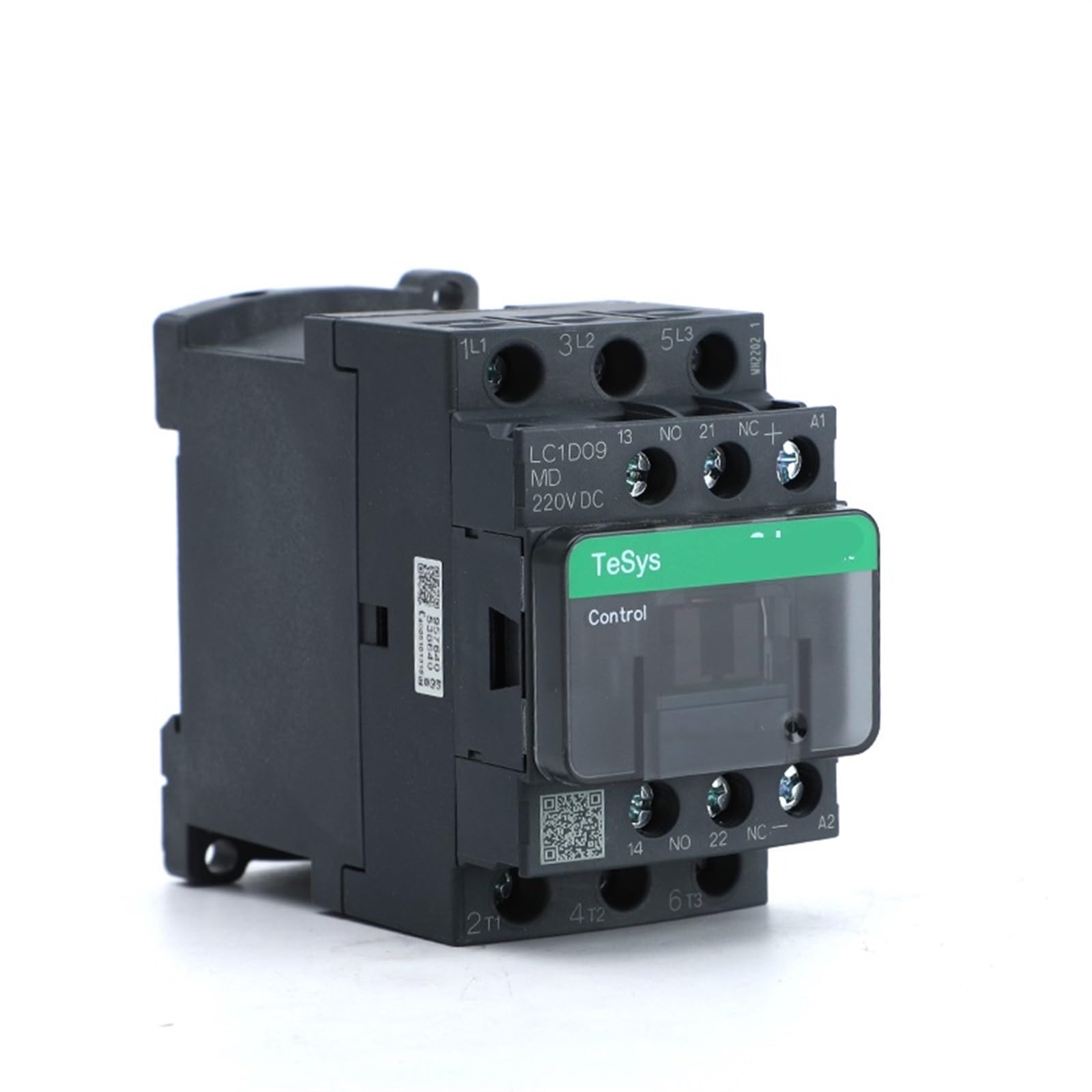 Contactor 220v DC Trifásico 3 Polos Contactor Tripolar 3P50/60Hz LC1D25 LC1D32 LC1D38 Voltaje de Bobina 24v 110V 220V 380V 1 Pieza(LC1D38 black38A,220V)