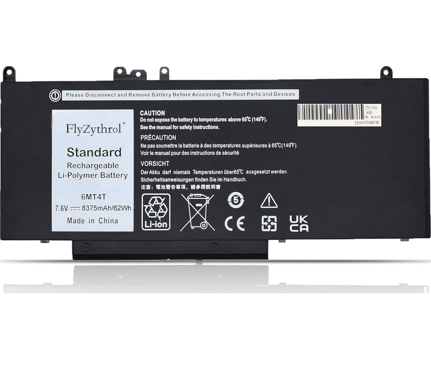 62Wh 6MT4T Batteria compatibile con dell Latitude E5470 E5570