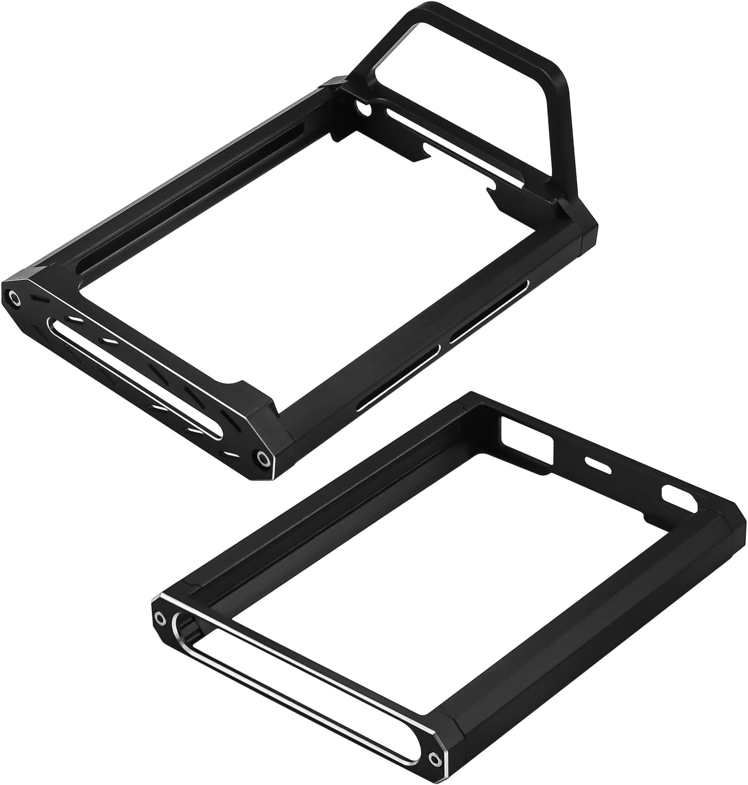 Hobby Fans Metal Protector Frame Fit for Flysky FS-NB4 RC Car Transmitter Screen Protective Bracket Holder and Base Protector Remote Controller Upgrade Parts Accessories (Black)