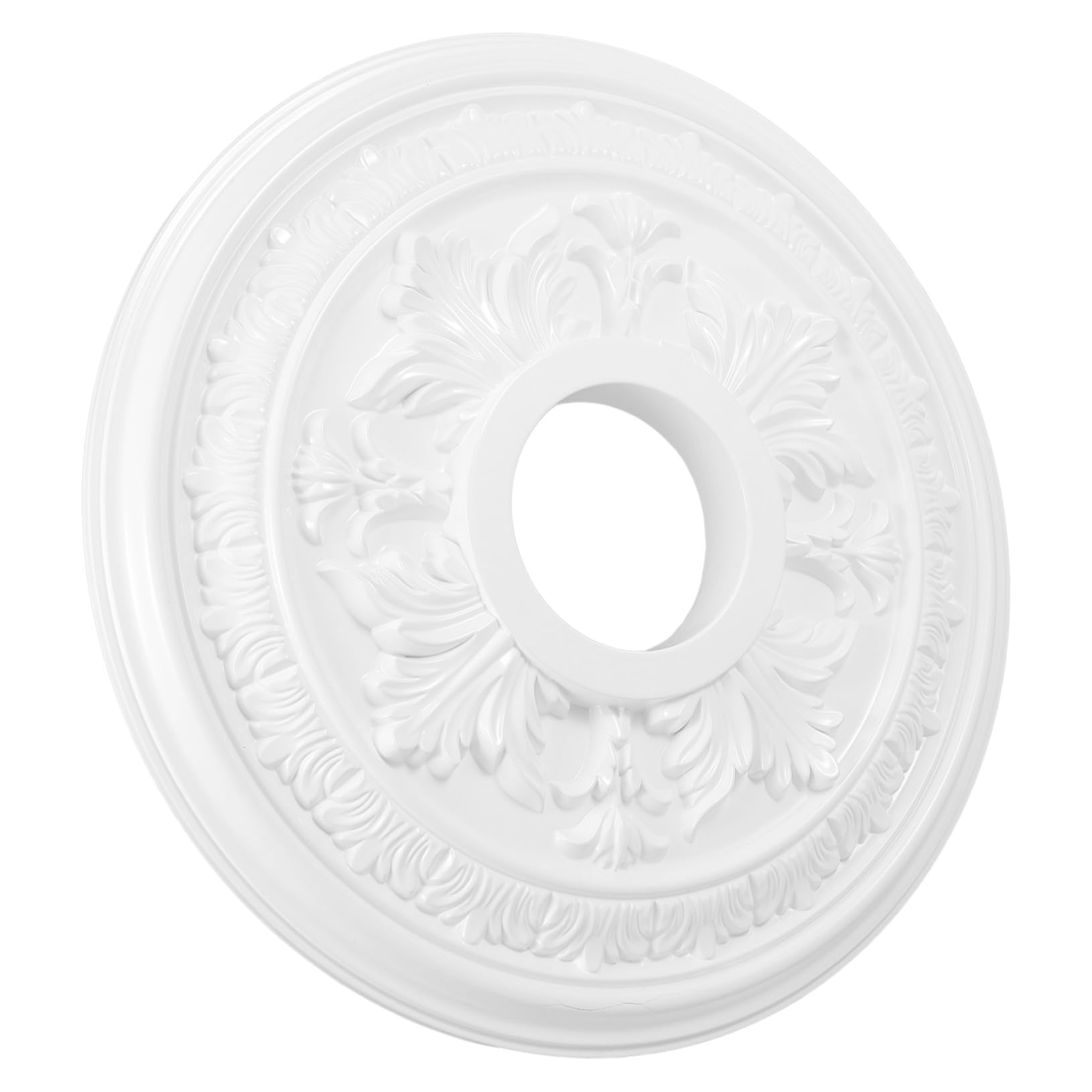 Rosace de medaillon PU plafond COLLBATH blanche pour plafonnier et bureaux