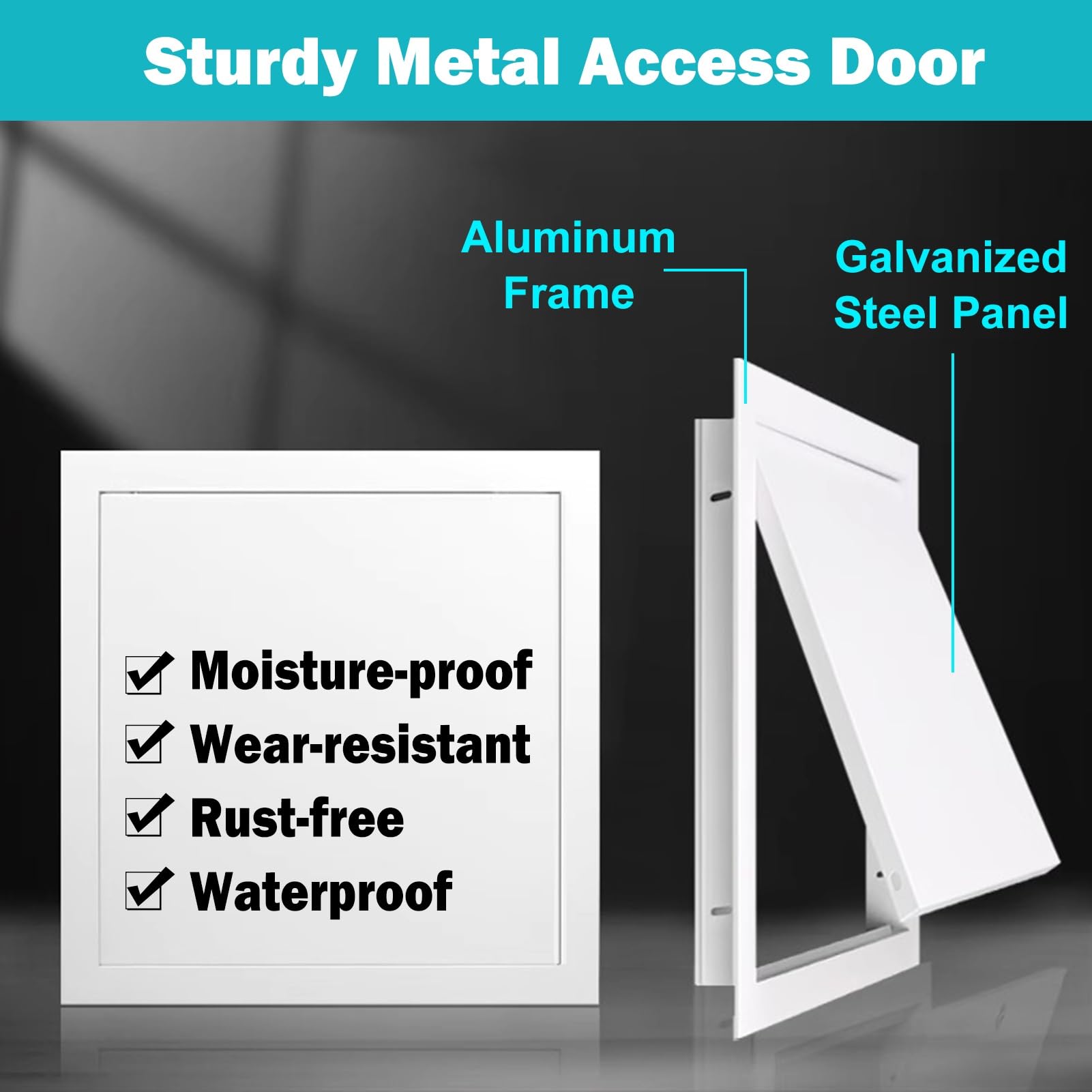 Magnetisches Inspekt-Panel für Trockenbau und Decke, Metall-Zugangstür, einfacher Zugang zu Sanitärinstallationen, weiße Ren-Abdeckung, 30 x 55 cm, sicher