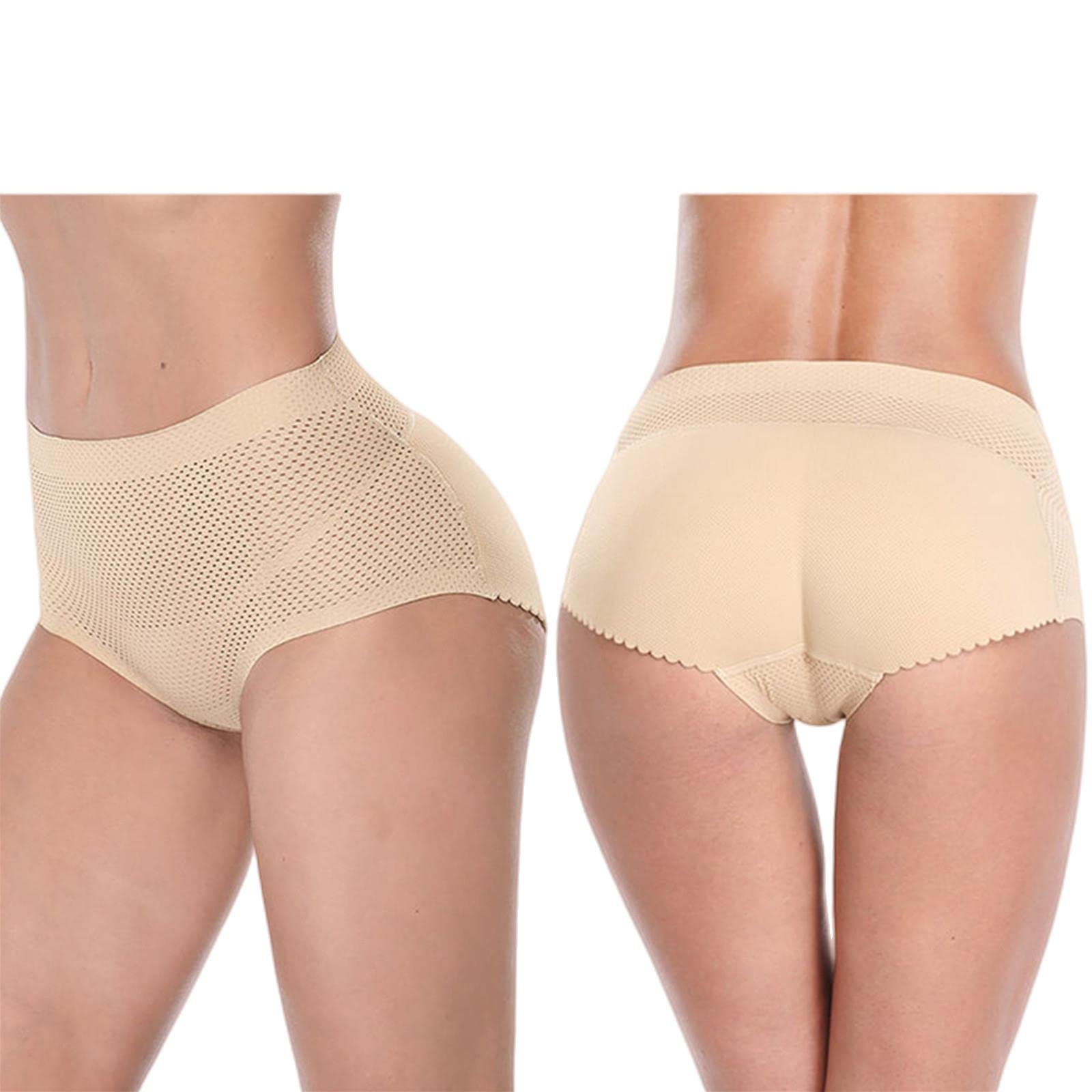 Guaina Modellante Donna Donne Imbottite Mutandine Push Up Bact Shaper Shaper Cuscinetti Invisibili di Controllo Invisibili Mutandine-885 Black Mid Waist,M