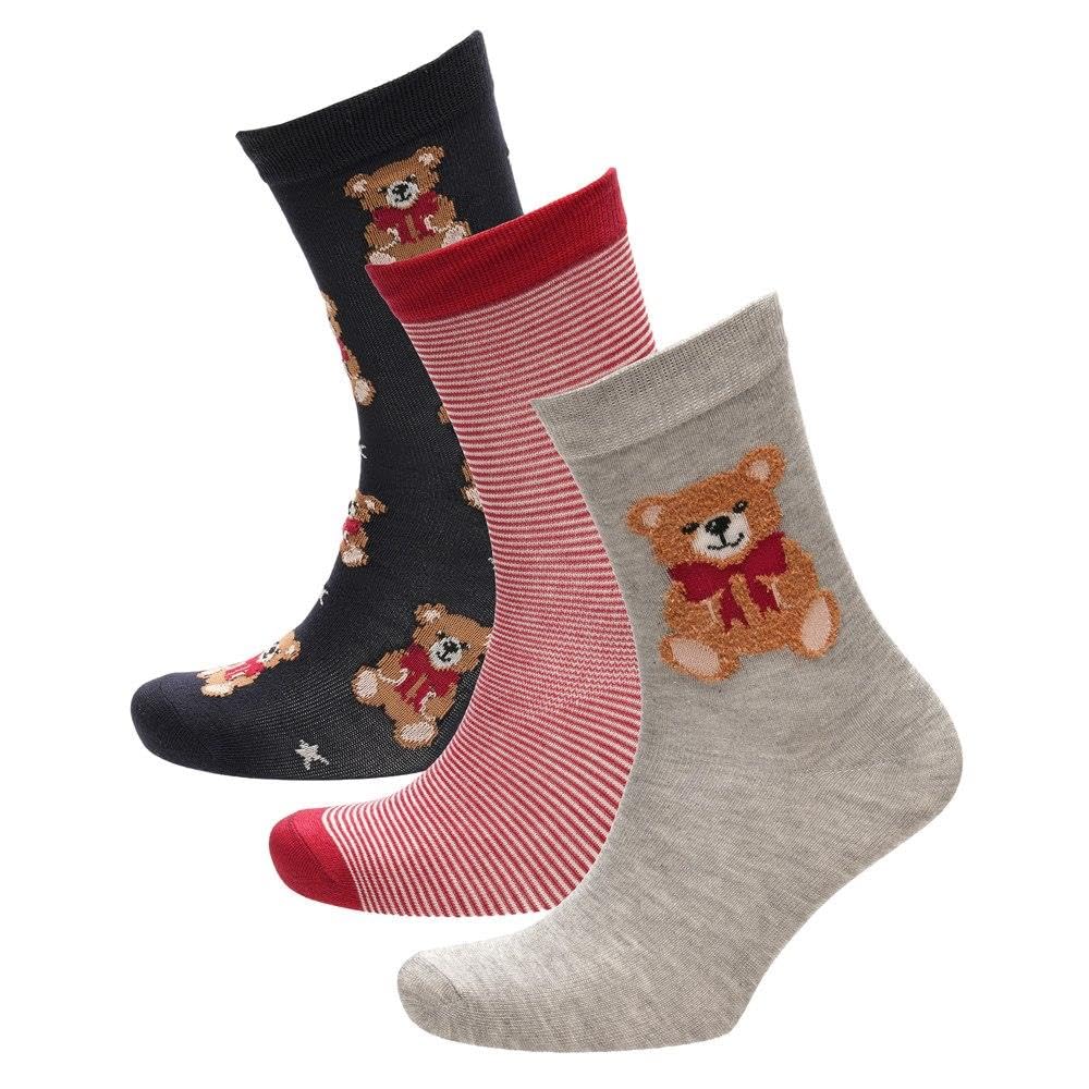 A2Z Lot de 3 paires de chaussettes douces et respirantes en bambou pour femme Motif animal
