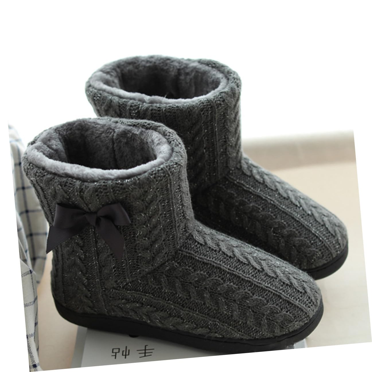 VILLCASE Botas de Casa Mujer Invierno, Zapatillas Antideslizantes