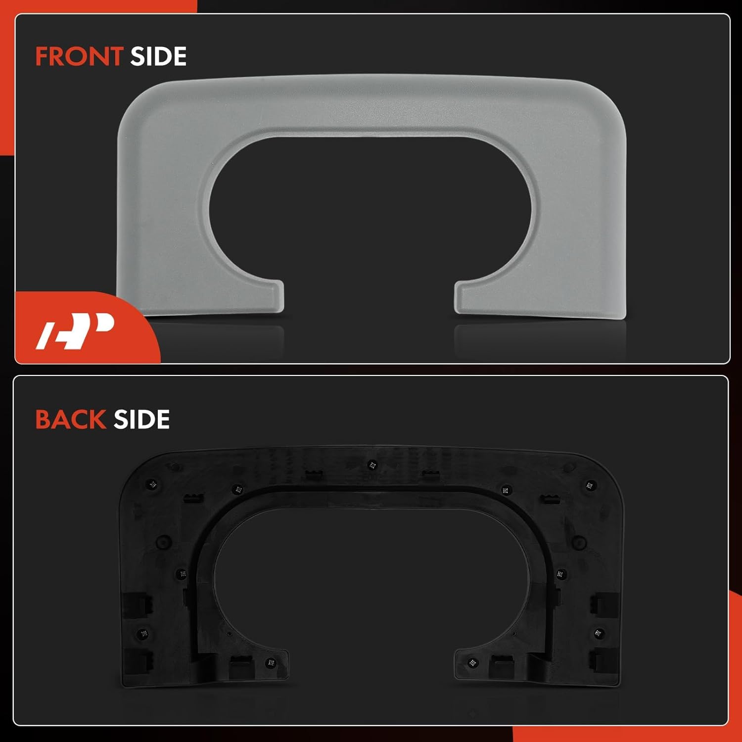 A-Premium Cup Holder Armrest Pad Compatible with Ford F-250 F-350 1999-2010, F-250 F-350 F-450 Super Duty 1999-2010, Center Console, Gray