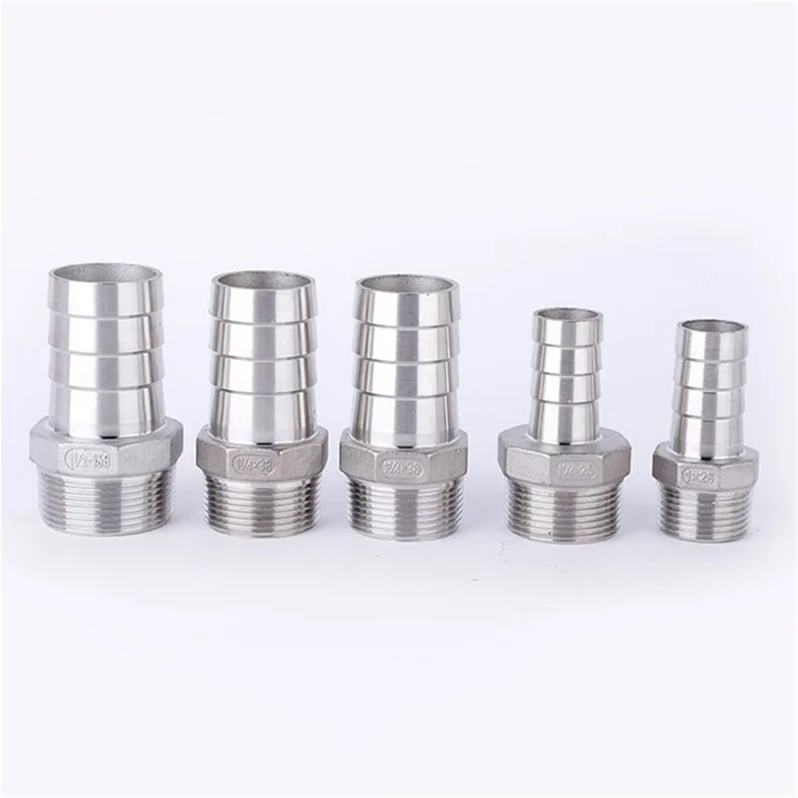 6mm 8mm 10mm 12mm 13mm 14mm 15mm 16mm 18mm 19mm Hose x 1/2" BSPP Male Thread 304 Stainless Steel Pipe Fitting(15mm) Brass Hose