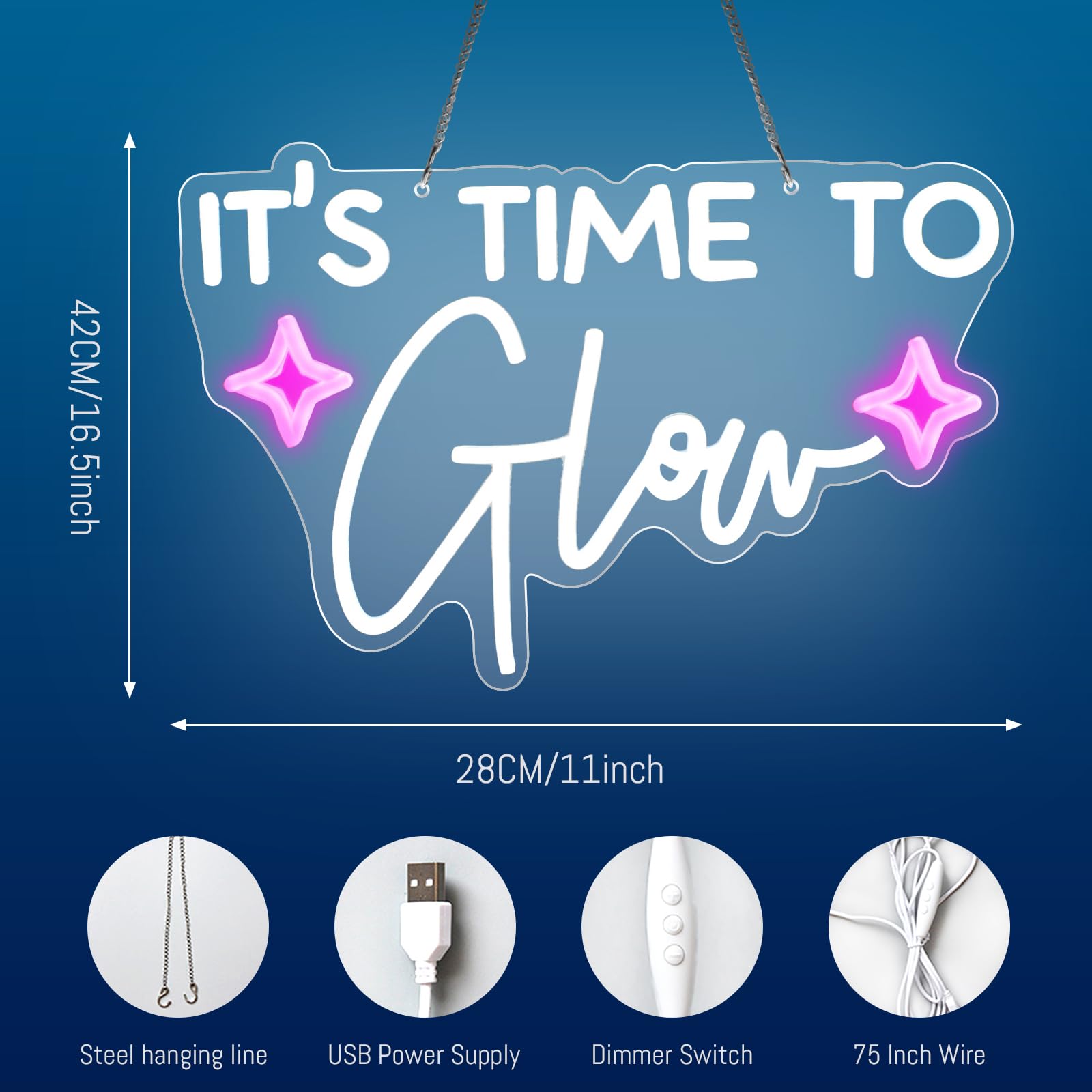 It's Time To Glow Neon Sign Cowgirls Neon Light Sign Girl Glow Party LED Neon Signs for Beauty Room Hair Salon Nails Wax Lash Beauty Decoration Wall Decor - Image 2