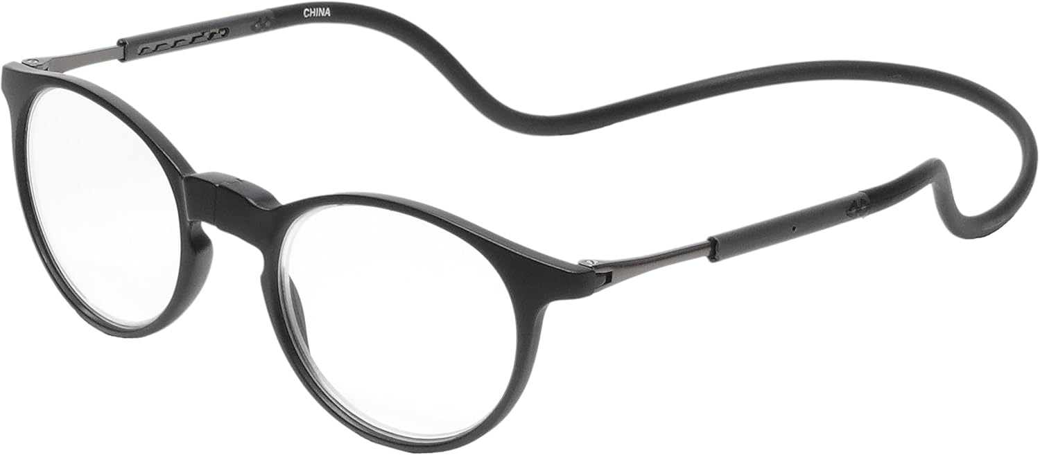 Calabria SP04 Snap Magnetic Reading Glasses Men Women Front Connect Adjustable Temples Eyeglass Around Neck Hanging Readers