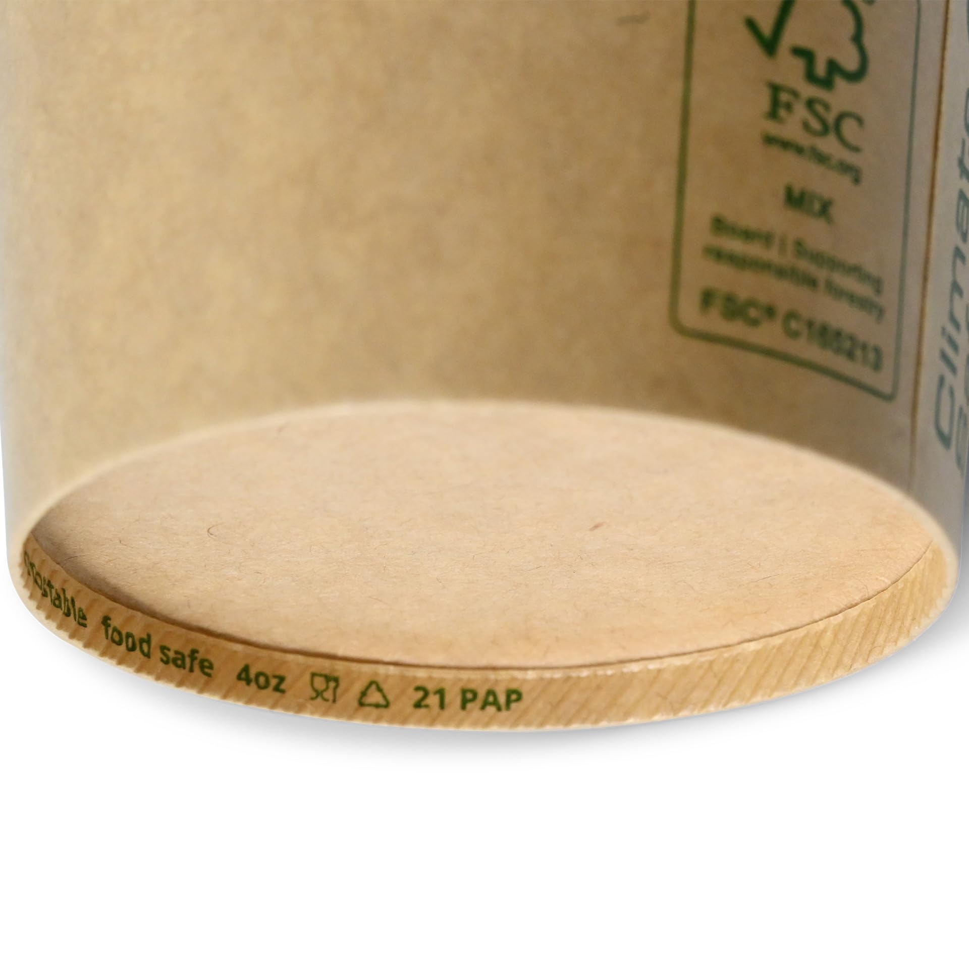 BIOZOYG 1000 piezas Cuencos para helado de cartón 75 ml marrón - vasos desechables sin plástico y reciclable - cuenco de postre para llevar