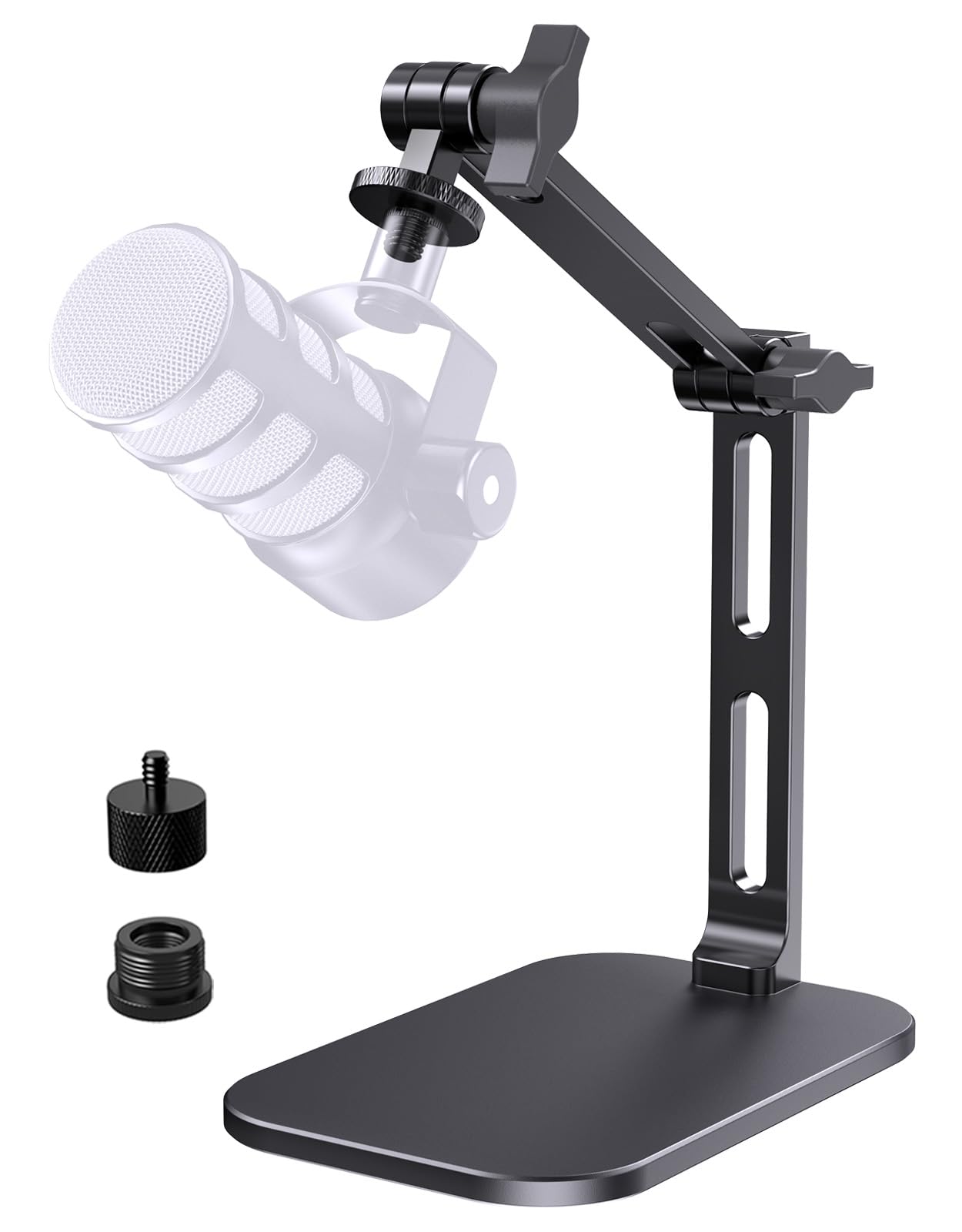 Heavy-Duty Desk Mic Stand for Rode PodMic USB & SM7B, Max 2.68 lbs, Black | Fits Blue Yet…