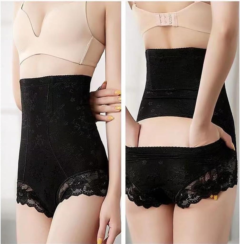 SBack Off Lace High Waisted Tight Pants with Anti Curling Edges, Waist Lifting and Buttocks Shaping