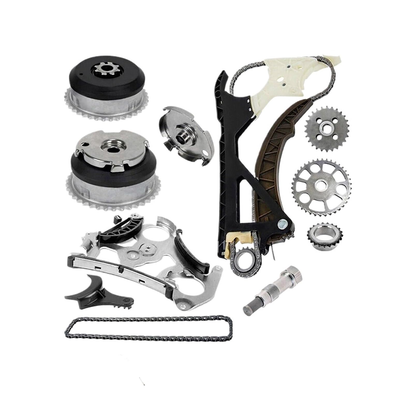 Pasuje do Bmw 330i X3 X5 N51 N52 N55 3.0L L6 gaz 3.0T 2006-2024 części zestaw łańcucha rozrządu z krzywką prowadzącą pompy oleju VVT zestaw narzędzi