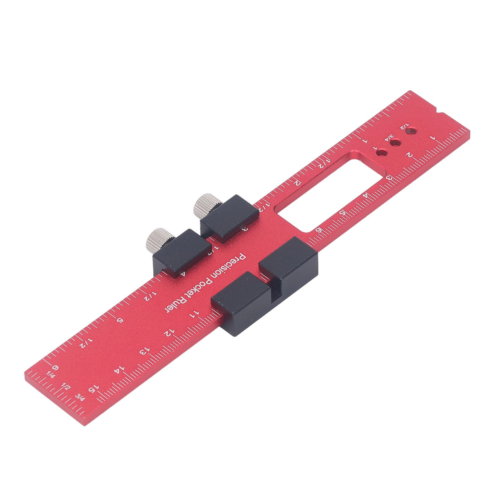 Aramox Sliding Woodworking Ruler with Slide Stop for Pocket Measurements - Aluminium, Machine-Crafted, 160mm/6.3in - Image 4