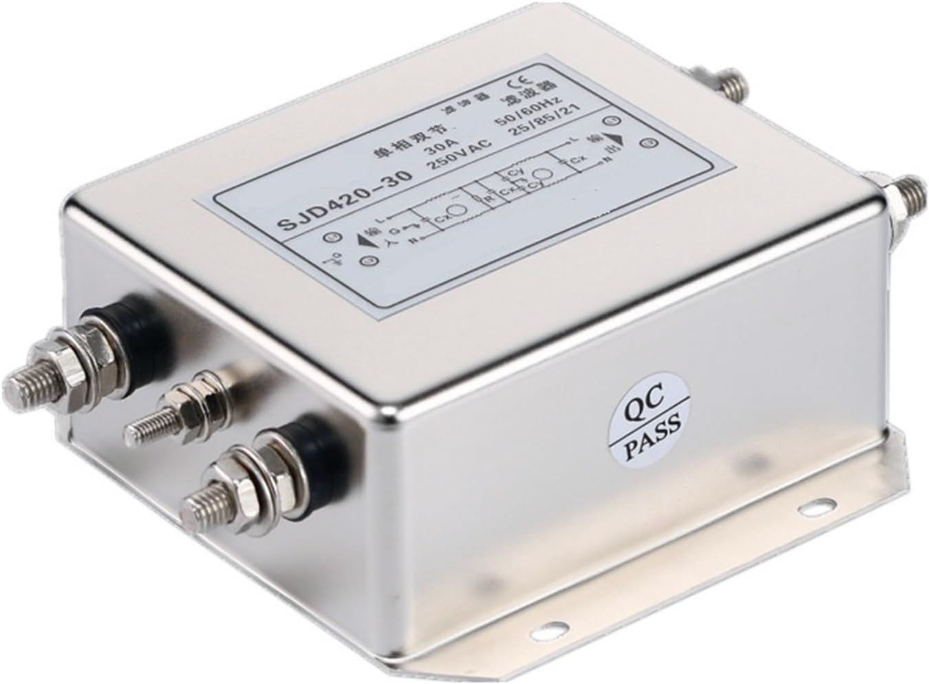 Single-Phase 220v Double-Section Power Filter servo Frequency Conversion SJD420-6A10A16A20A30A50A(Double Section Plug Interface SJD422 6A)