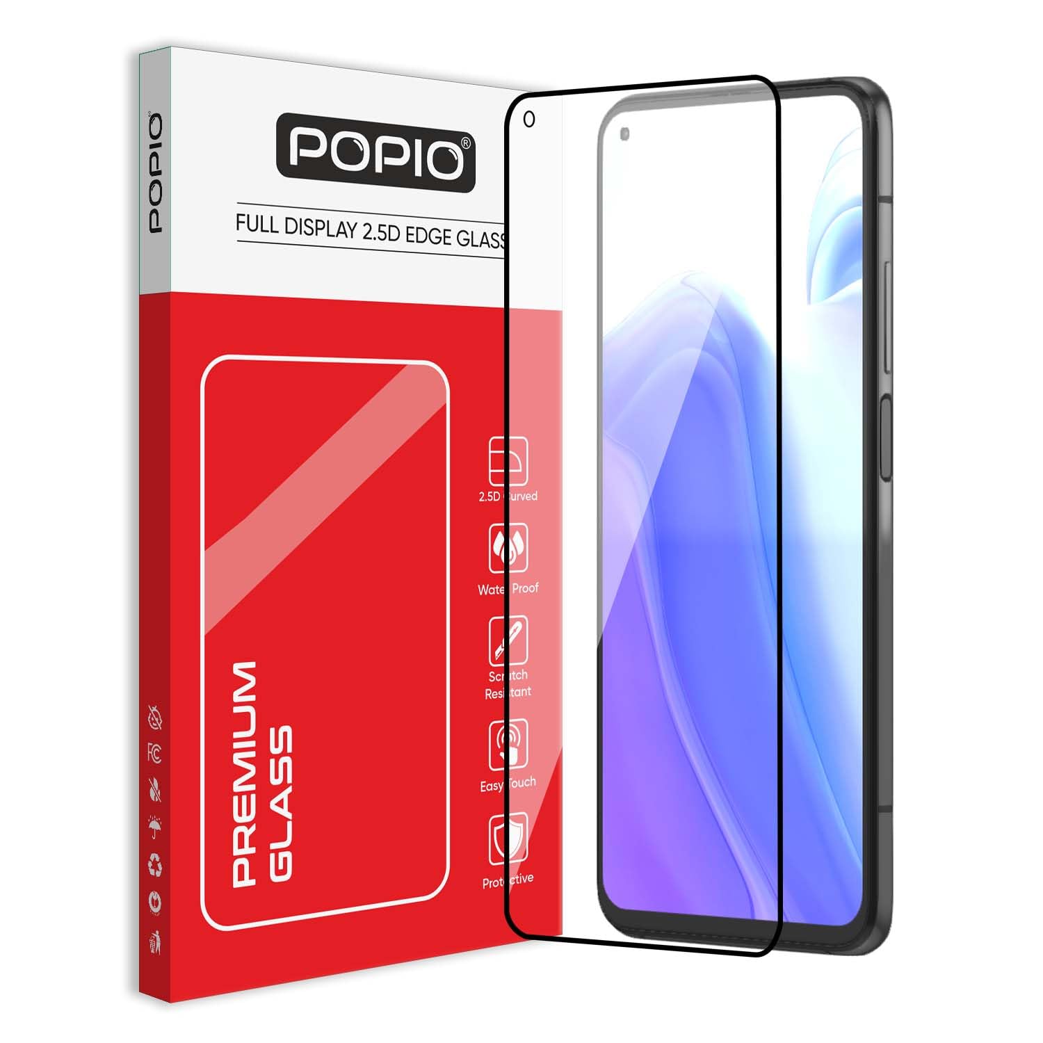 POPIO Tempered Glass For Mi 10T 5G / Mi 10T Pro 5G (Black) Cellphone With Edge To Edge Coverage