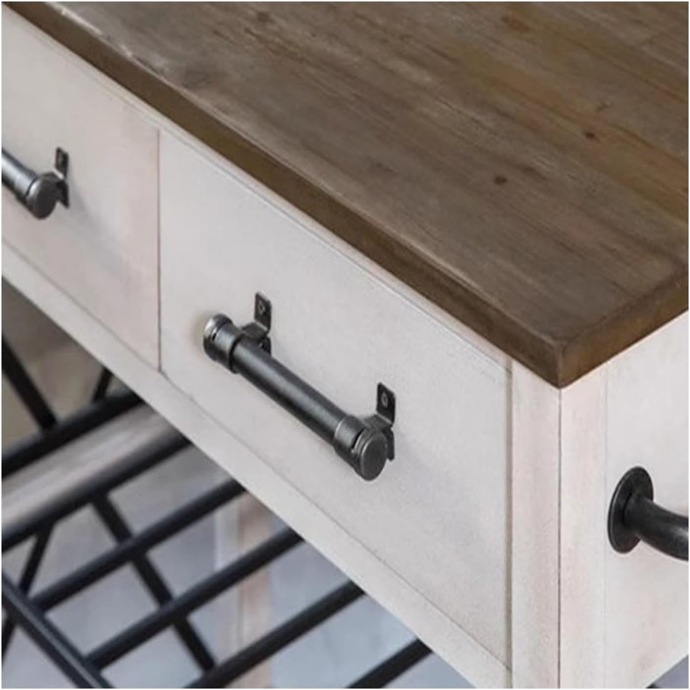 Storage Trolley Mobile Island Dining Car Kitchen Cooking Table Preparation Household Sideboard Cabinet Shelving Organizer