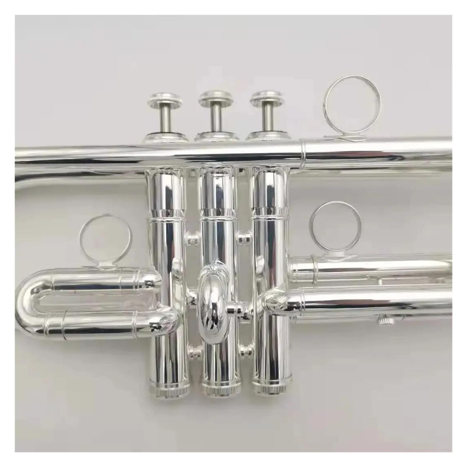 Trompeta Profesional en Do, Instrumentos Musicales Plateados, trompetas Profesionales, Boquilla en Do, Accesorios con Estuche