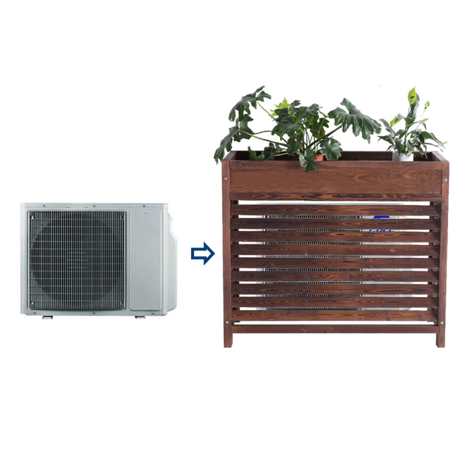 Air Conditioner Screen Privacy Fence Panels Outdoor Ac Cover, Weatherproof Central Air Conditioner Outdoor Unit Protector, Garden Courtyard Trash Enclosure Air Conditioner Fence Flower Stand/
