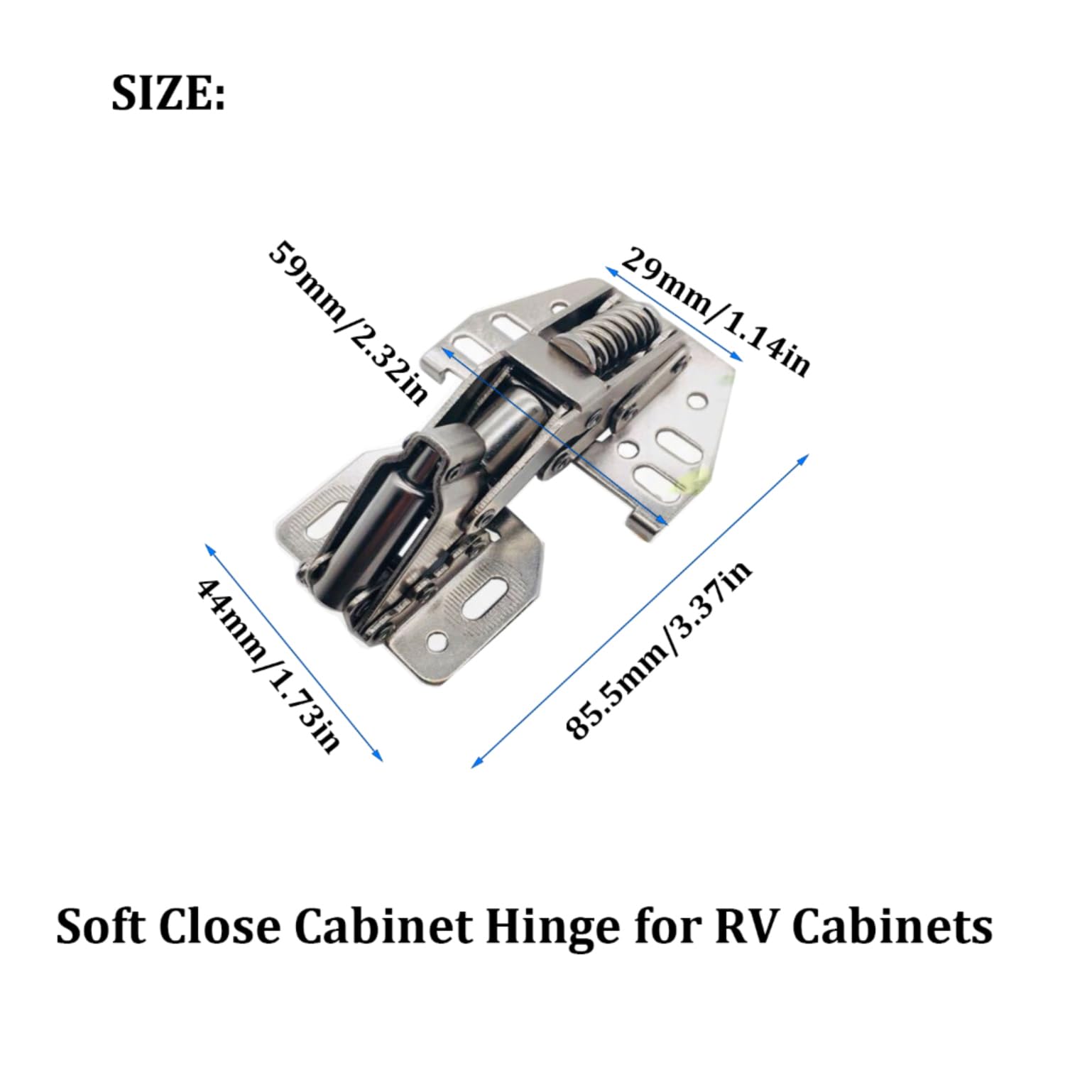 RV Schrank Scharniere,Soft Close Schrank Scharniere für RV Wohnmobil Wohnwagen Camper LKW Reise Anhänger Van Boot Marine, RV Teile und Zubehör innen,RV Overhead Schrank Scharniere (4)