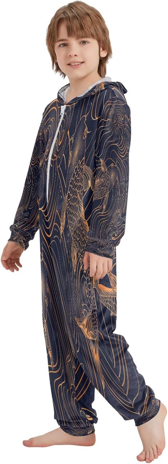 Goldfish Onesie Pajamas Soft and Comfortable for Halloween Cosplay Costume/Homewear/Sleepwear
