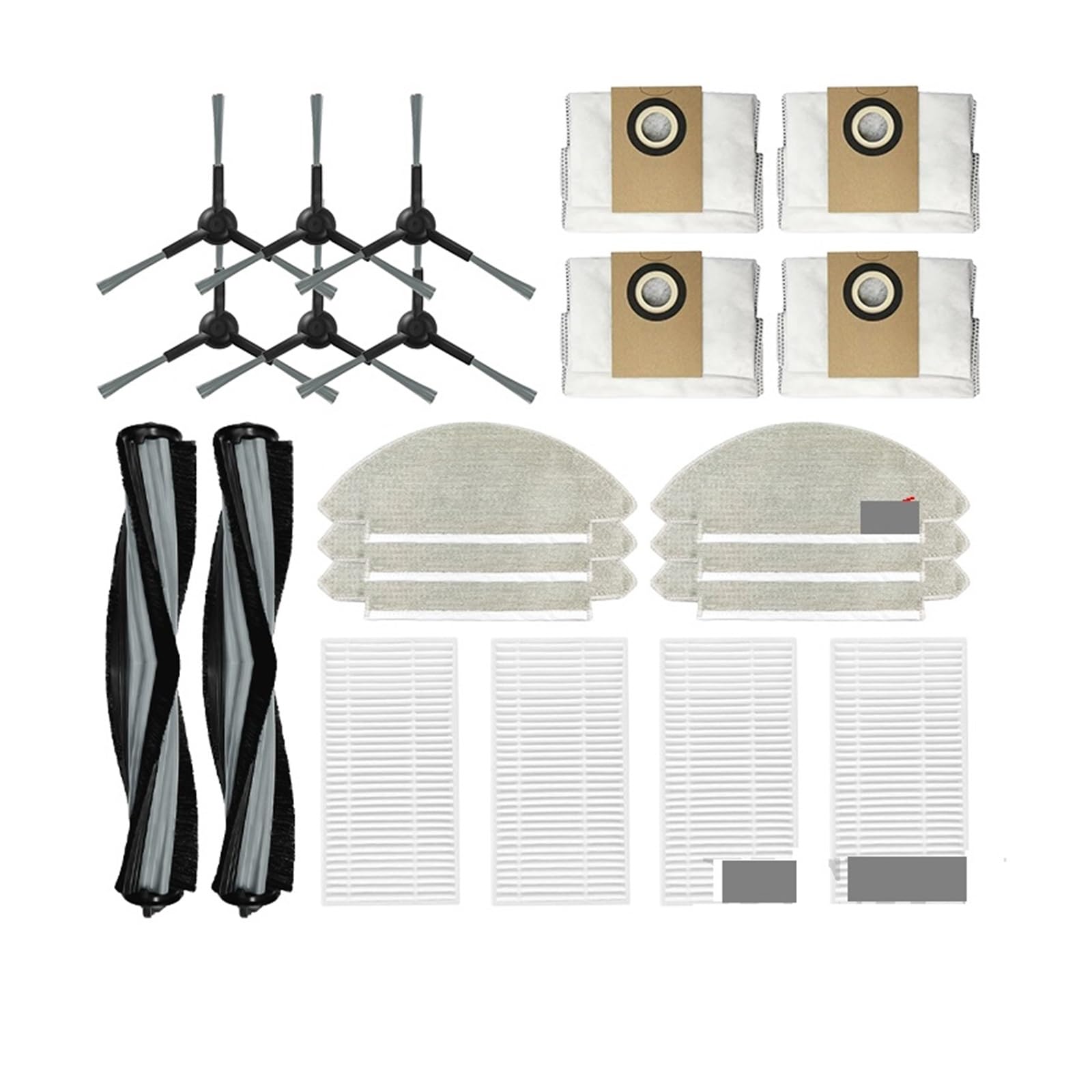 PAZRSASX Compatible with Viomi Alpha 2 Pro / V5 Pro/V-RVCLM27B / V-RVCLM40B Vacuum Cleaner Main Side Brush Filter Mop Parts Replacement Accessories(Set 6)