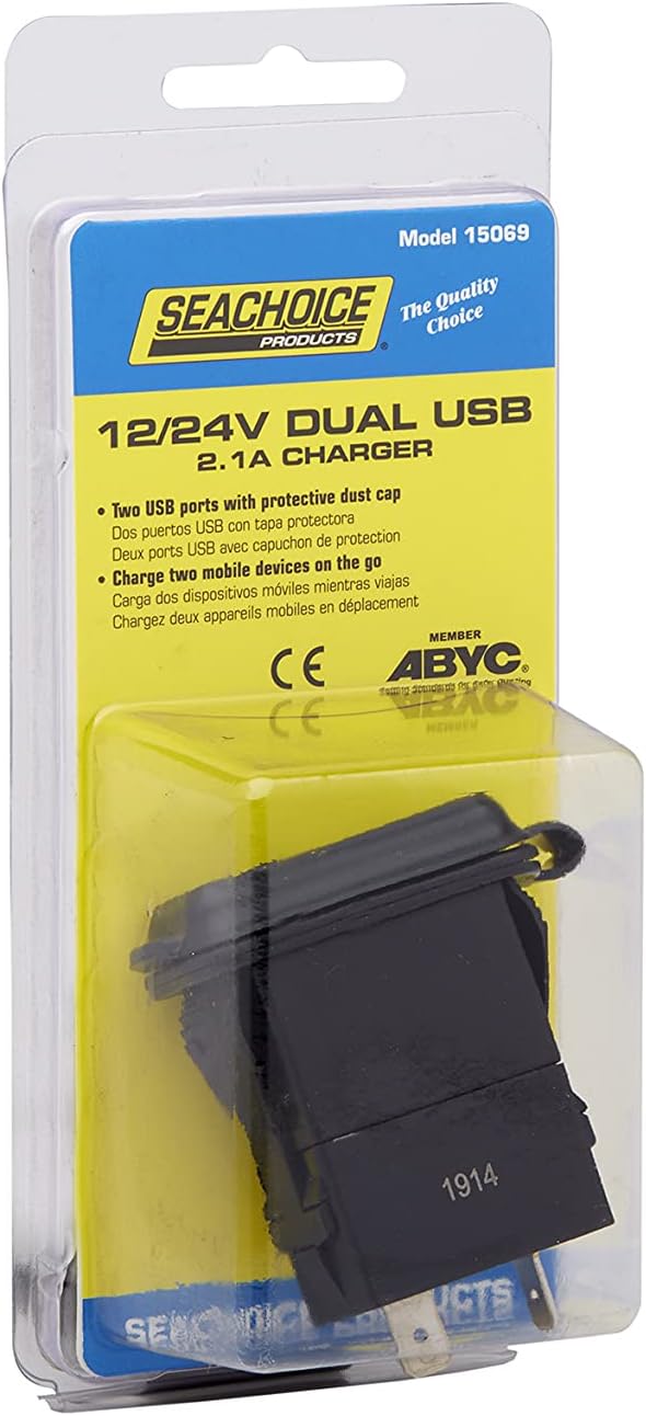 Seachoice Dual USB Outlet, 12-24V