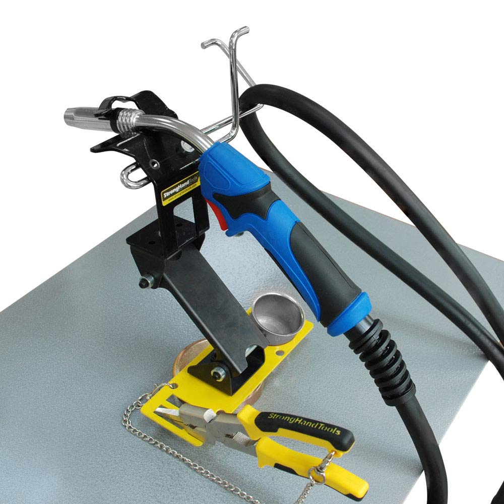 Strong Hand Tools, Mig podpórka na palnik z wieszakiem na kabel i płytką na akcesoria (regulowana wysokość + wieszak na kabel i płyta akcesoriów)