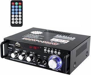 Topsky パワーアンプ オーディオサウンドアンプ Bluetooth HIFIデジタル アンプ マイクアンプ BT-298A RCサポート 110v対応 車載 家庭用 USB パーティー用 忘年会 新年会 結婚式 リモコン付き 日本語説明書