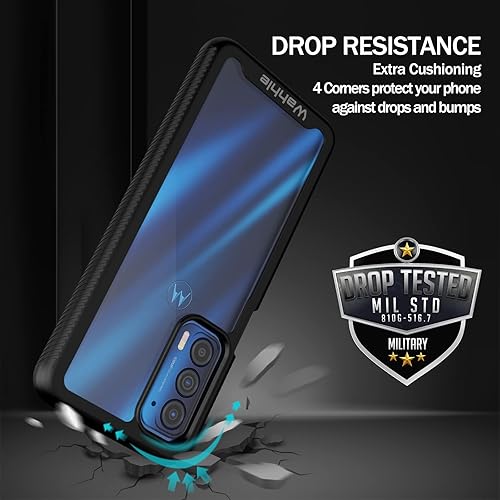Miniatura 2 de wahhle Funda compatible con Motorola Edge 5G UW, protector de pantalla integrado de cuerpo completo, a prueba de golpes, ajuste delgado, funda