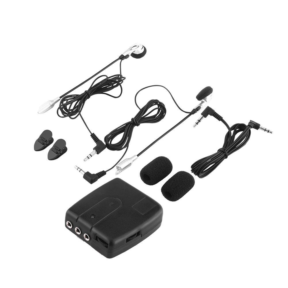 interfono interfono per moto, comunicatore doppio da casco a casco con 2 cuffie e altoparlanti, ingresso audio per radio MP3 e CD, design compatto a clip per una comunicazione