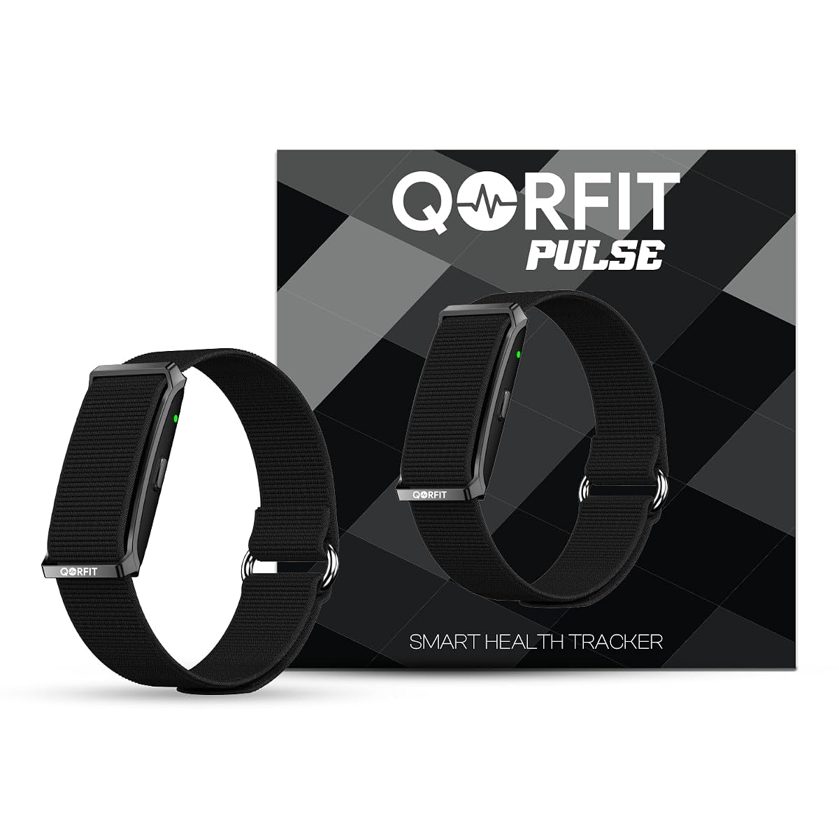 QORFIT Pulse Smart Band for Men & Women, 24/7 Health & Fitness Tracker with HRV, BP, Stress & Sleep Monitor, 127+ Sports Modes, Upto 45 Days Battery, IP68 Waterproof, No Subscription Needed