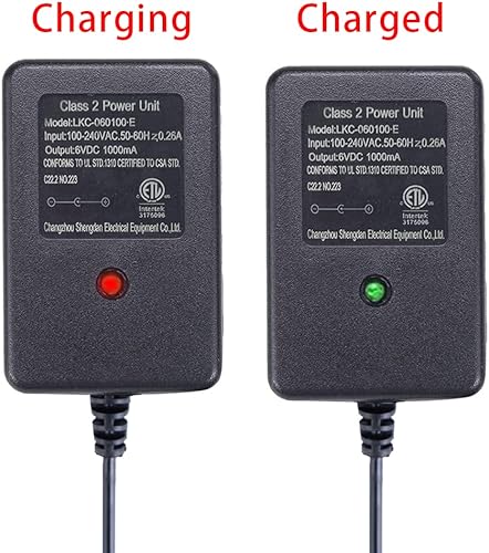 Miniatura 2 de Cargador de 6 V para juguetes de paseo - Compatible con Kidzone, Flybar, Best Choice Cars, adaptador universal de 6 V para vehículos eléctricos