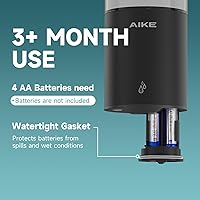 Vista 6 de AIKE Automatic Wall Mount Liquid Soap Dispenser for Home and Commercial Bathroom 13.5oz IPX7 Waterproof,Matte Black Stainless Steel