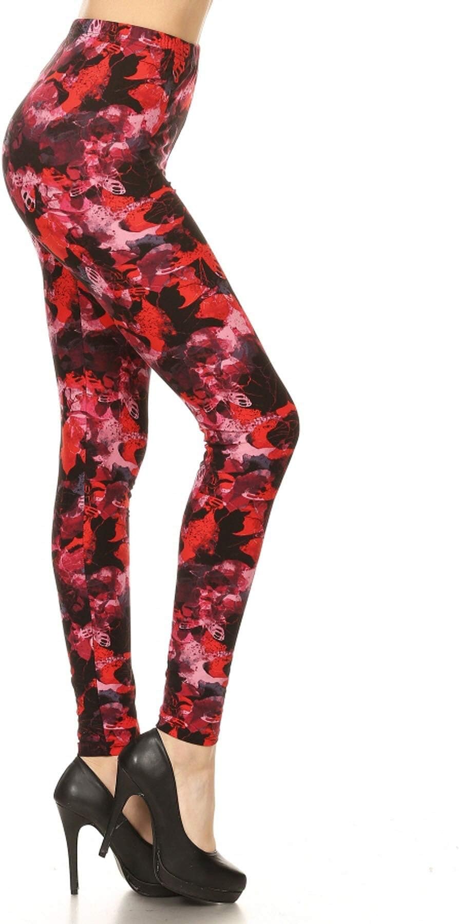 Leggings Depot High Waisted Plaid & Wild Print Leggings for Women - Plaid, Leopard, Snake Skin, Polka dot