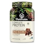 PlantFusion Complete Vegan Protein Powder - Plant Based With BCAAs, Digestive Enzymes and Pea Protein - Keto, Gluten Free, Soy Free, Non-Dairy, No Sugar, Non-GMO - Chocolate 2 lb