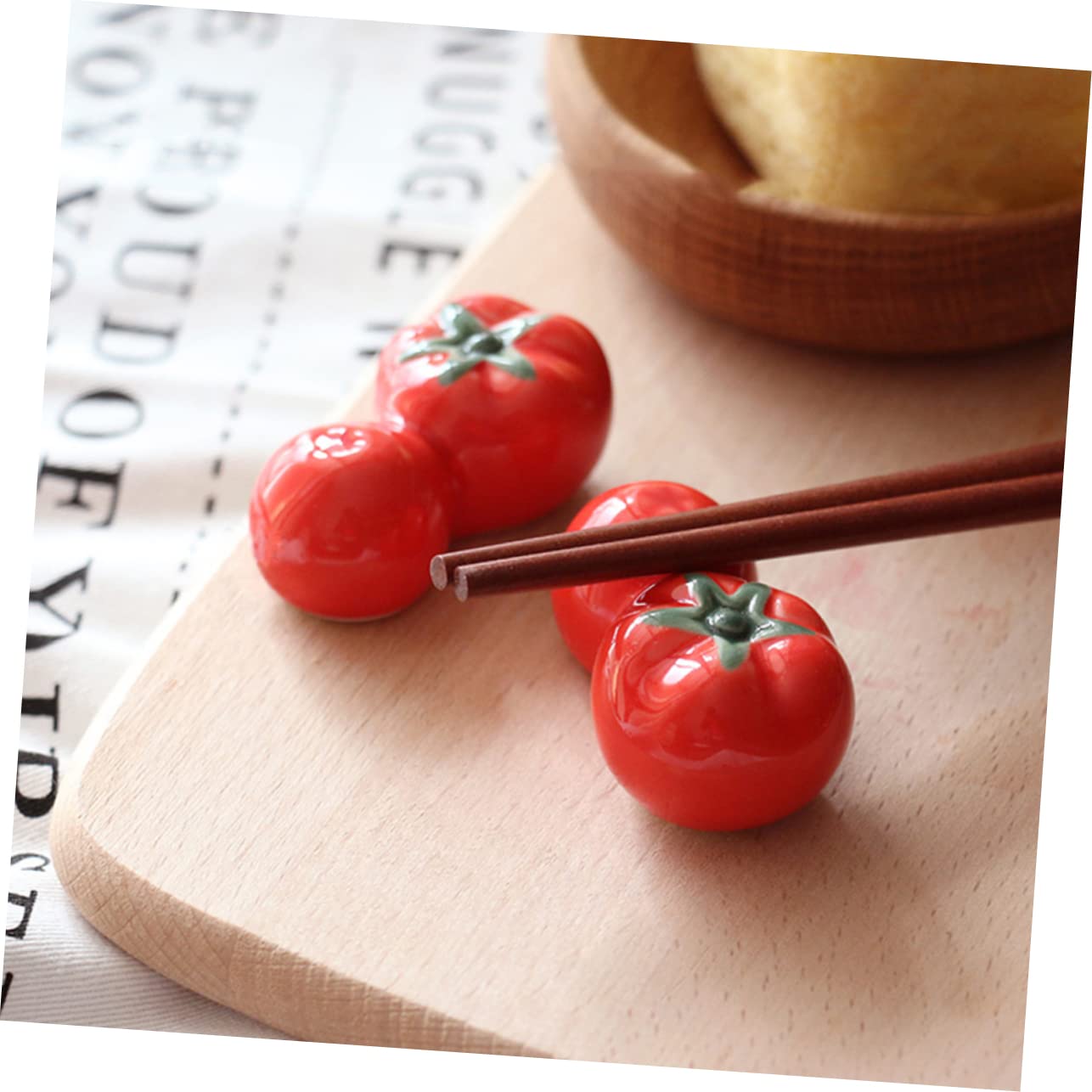 HOLIDYOYO 3pcs Ceramic Chopstick Rest Chopsticks Spoon Fork Rest Desktop Chopstick Holder Tea Bag Holder Spoon Holder Chopstick Holder Rest Japanese Chopstick Rest Chopsticks Stand Ceramics