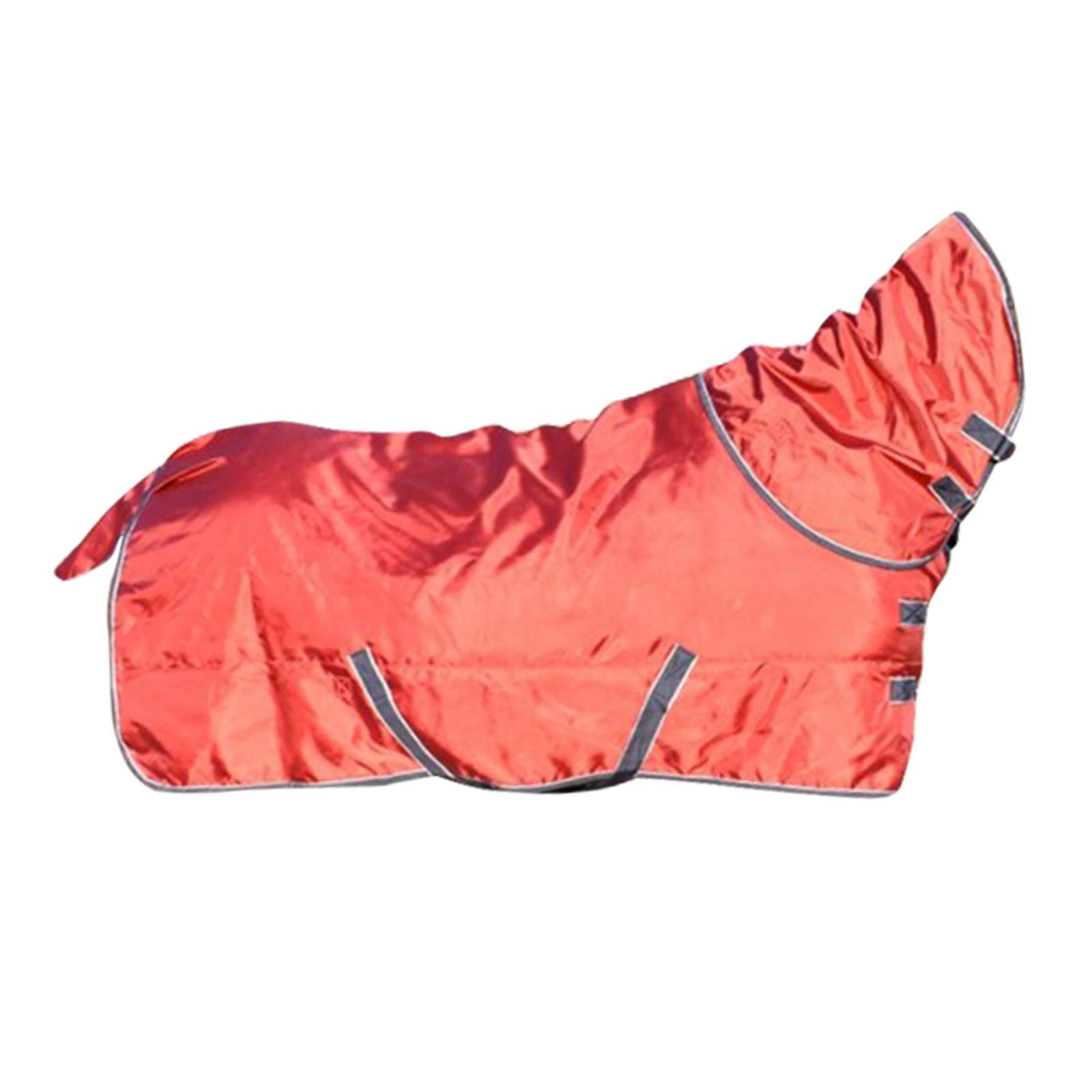 Coperta invernale per cavalli, impermeabile, per esterni, morbida, invernale, con cavallo (rosso, 140 cm)