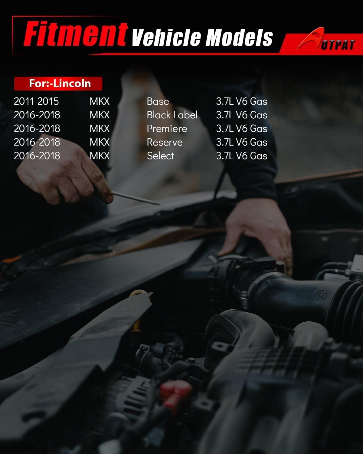 Fuel Injectors V6 3.5L 3.7L Fits for:-Ford Edge Explorer 2011-2016, F150 2011-2015, Flex Transit for:-Mustang for:-Lincoln MKX 2011-2019, OE#0280158191, FJ1116, 822-11214 (6PCS)