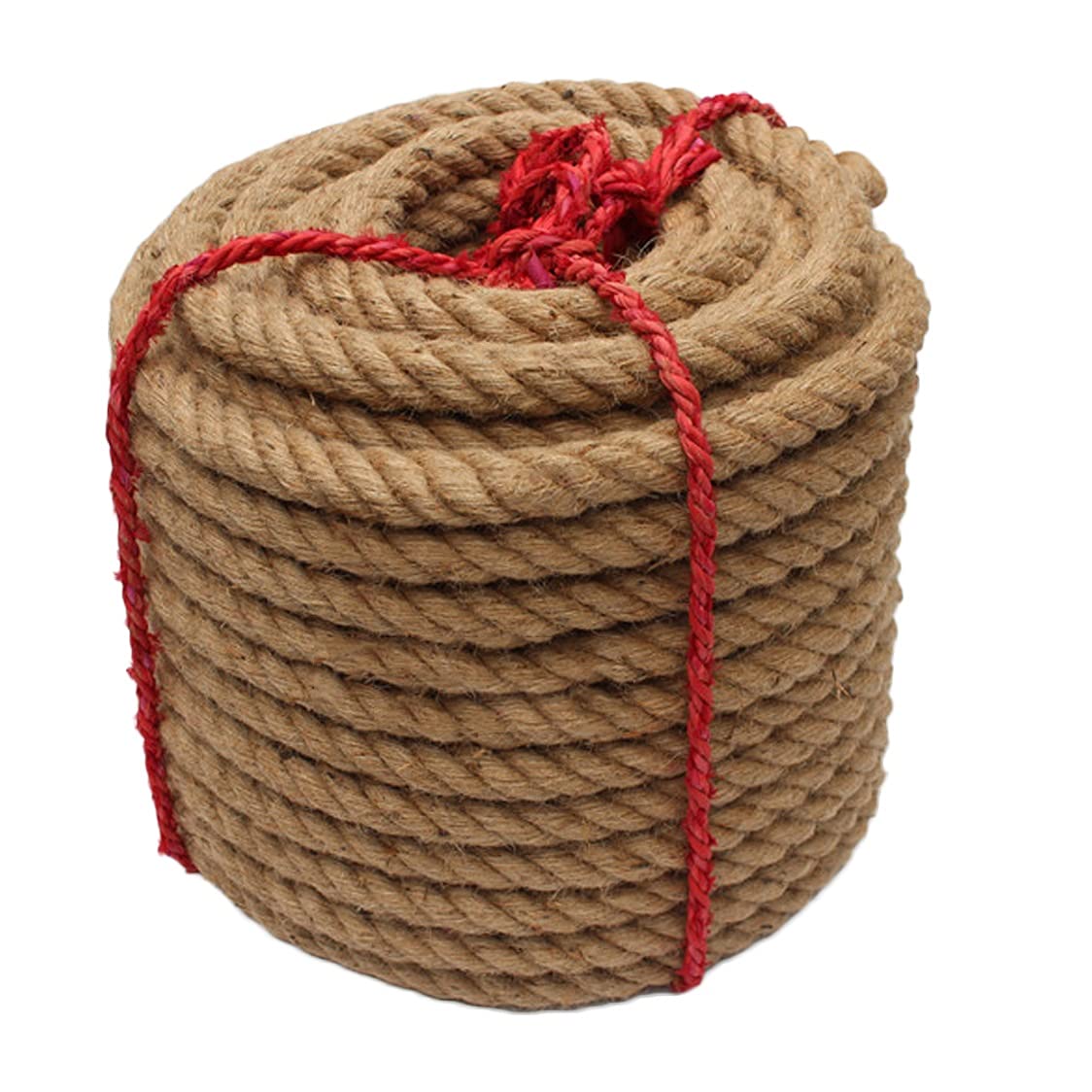 String Natural Jute Brown Rope, 4-Ply Jute Hemp Rope Twine 24-26mm 20-100m(26mm,50m)