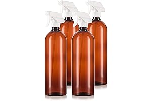 Amber Glass Bottles with Sprayer for Versatile Use