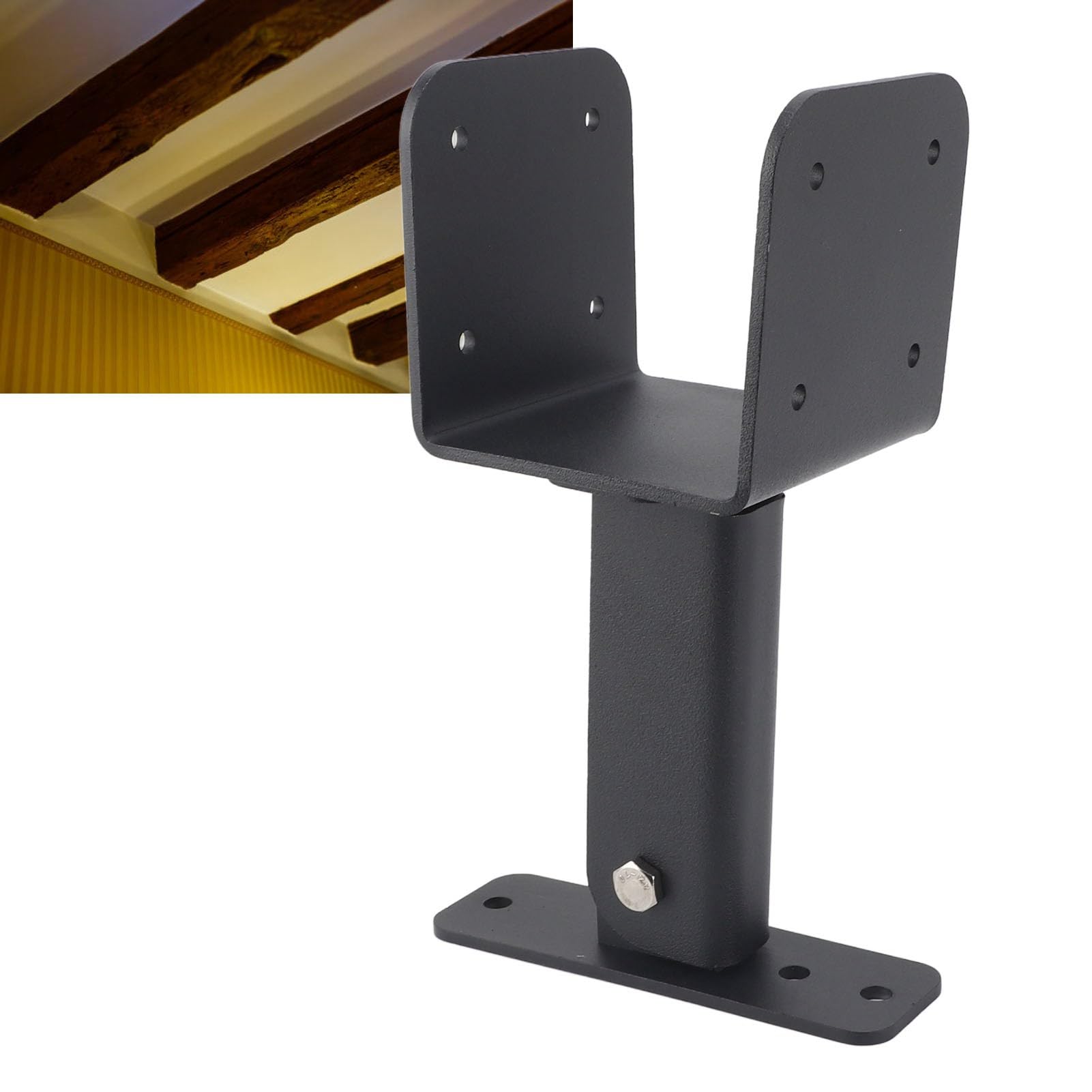 Aramox Soporte para Elevador de Techo Soporte de Pérgola para Montaje en Techo de Acero de Viga a Prueba de óxido Fácil Instalación Estructura Estable para Cenador Plataforma de Observación con