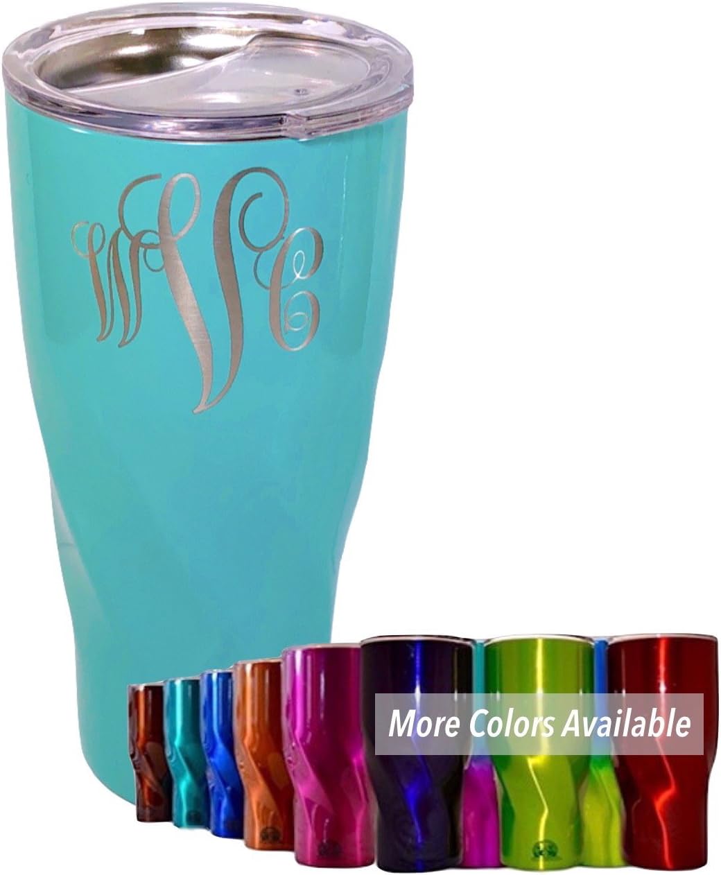 Smoky Mountain Growlers Personalized Triple Insulated Twisted Tumbler (20 Ounce, Stainless)