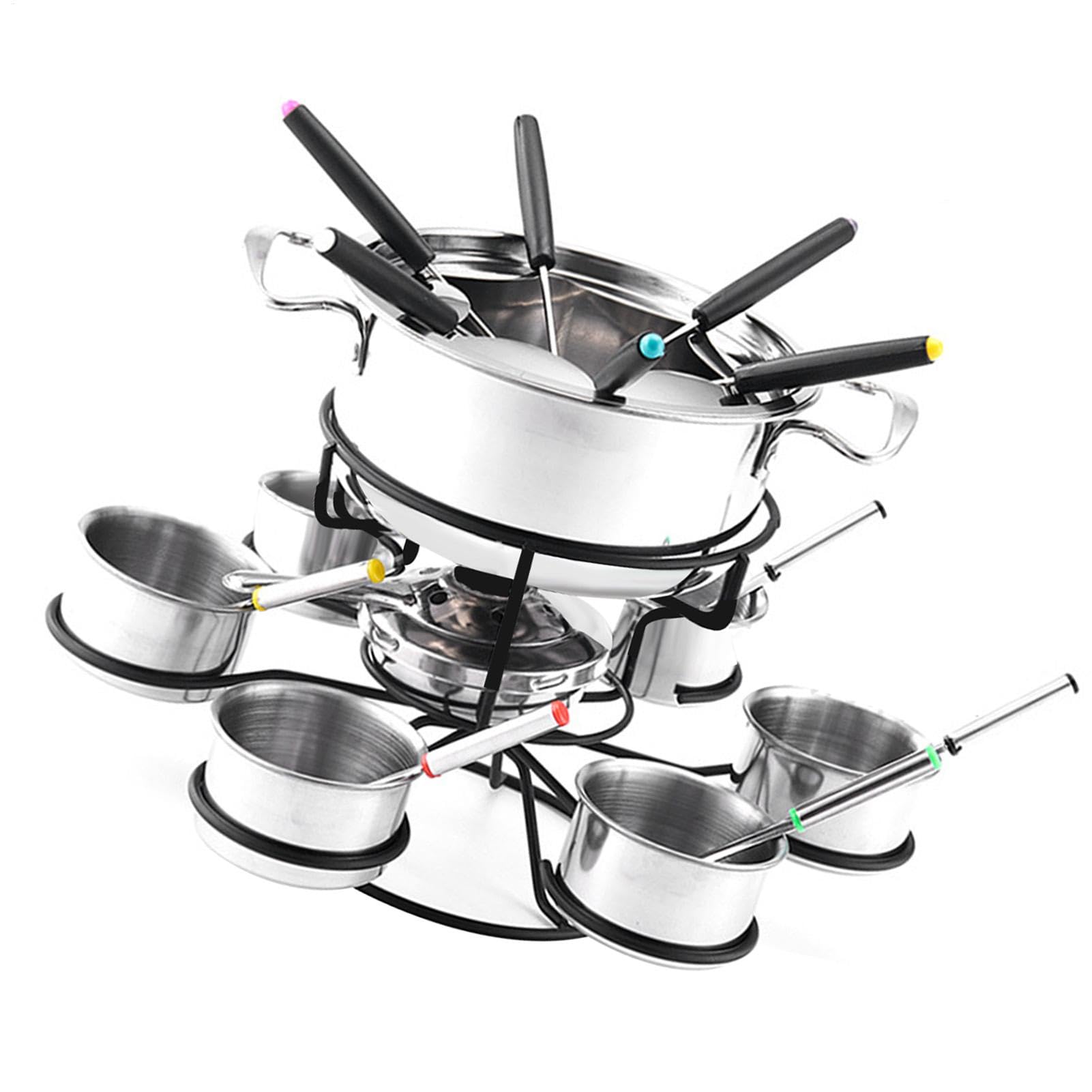 Käsefondue-Set, Schokoladenfondue-Set aus Gusseisen | Rotierendes Fondue