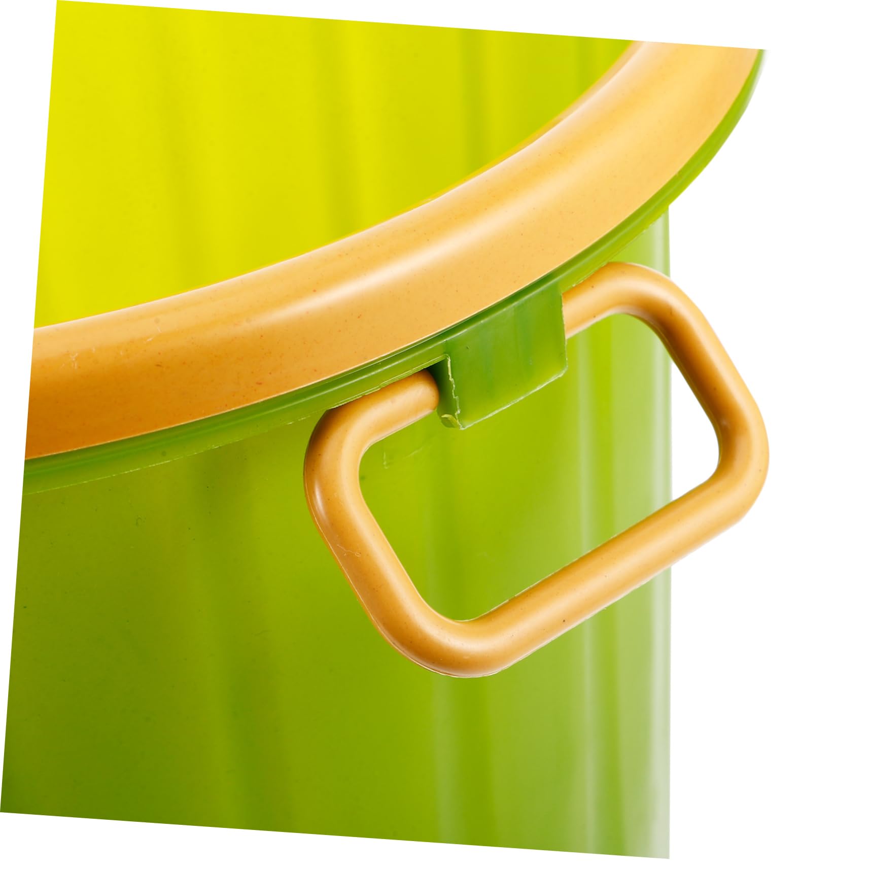 Poubelle de Chambre en Plastique Vert Grosse Capacité et Anneau de Compression, Facile à Nettoyer, pour Salles de Bain et Dortoirs