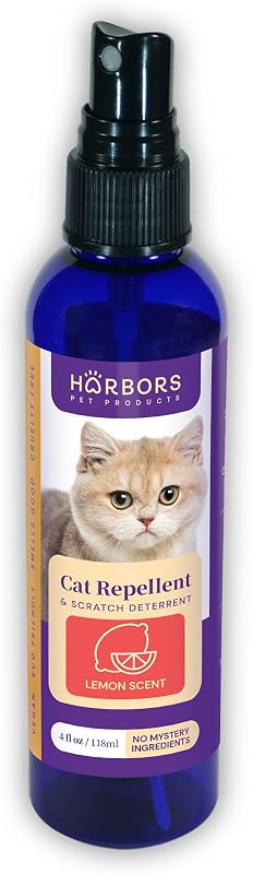 Spray Repelente para Arranhões e Mordidas de Gatos Harbor's Pet Products com Óleos Essenciais, 118 mL