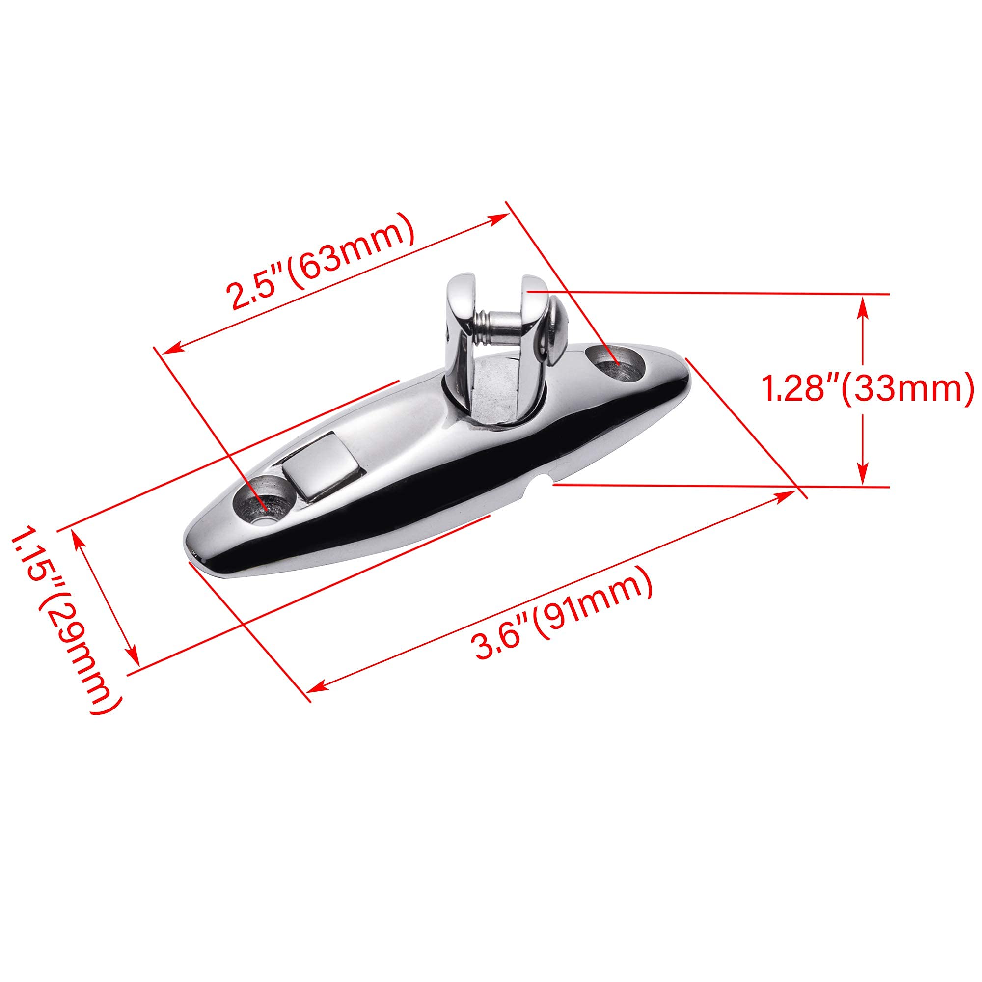 ORLANG 2-Pack Boat Bimini Top Swivel Hinge – 316 Stainless Steel Quick Release Mount For Pontoon & Yacht - View #12