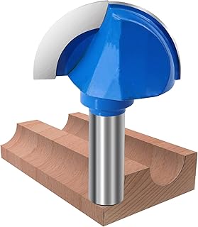 Core Box Router Bit 1/2 Inch Shank Round Nose Cove Box Router Bit 1-1/4" Cutting Diameter Woodworking Milling Cutter Tool