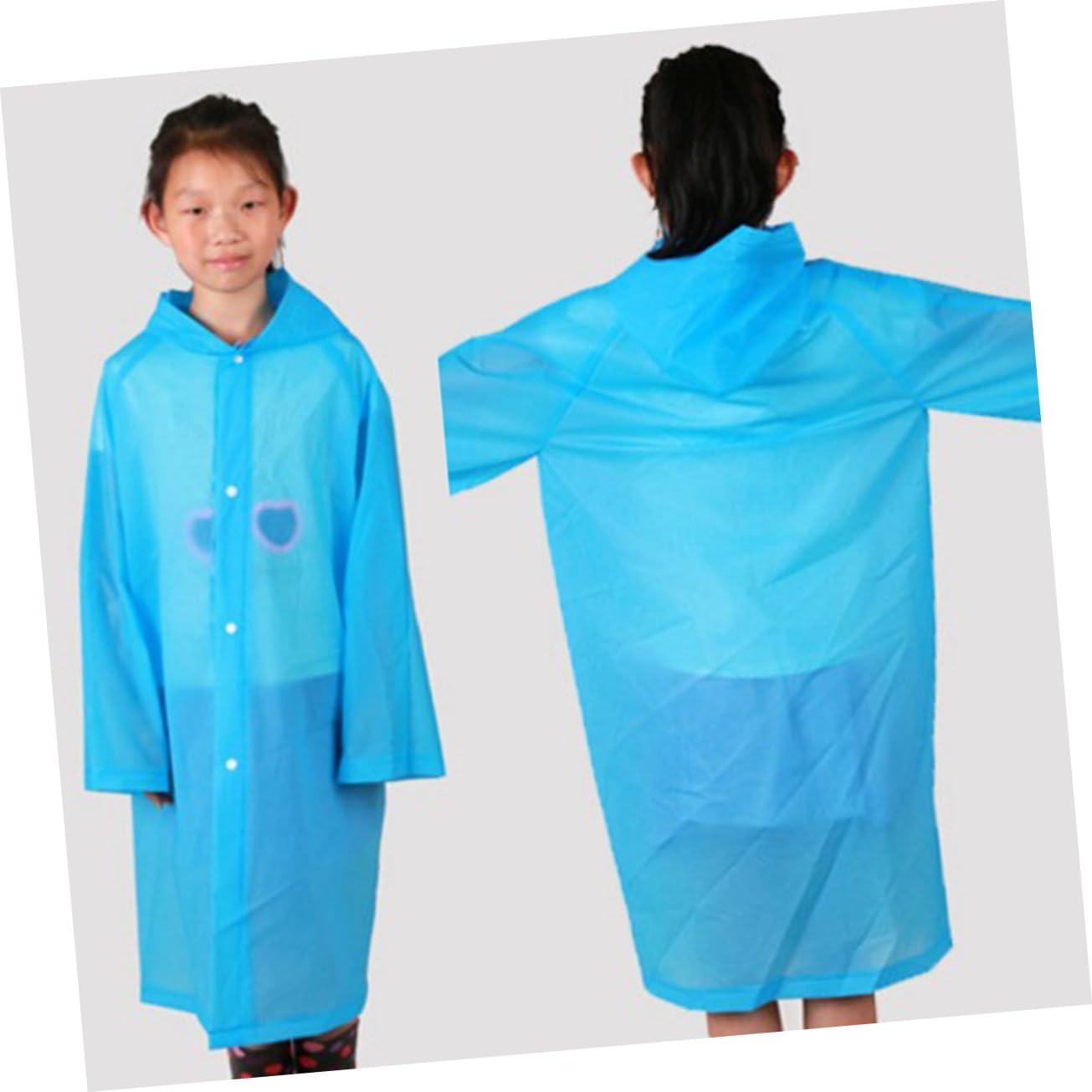Mipcase Eva Boys and Girls Rain Poncho Raincoat Hood for Boys and Girls Rain Jacket