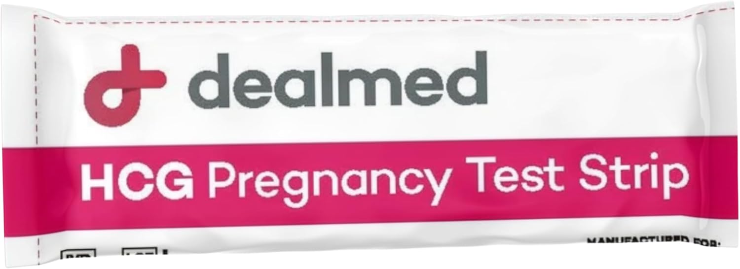 Dealmed HCG Pregnancy Test Strips - 50 Pack Home Testing, Quick Results in 3-5 Minutes, CLIA Waived